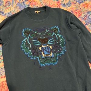 Kenzo tiger womens sweatshirt turquoise
